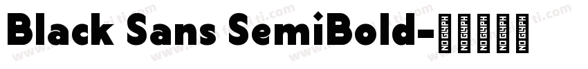 Black Sans SemiBold字体转换